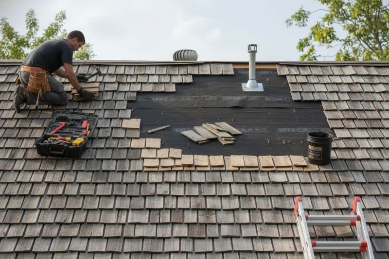 Cedar Shingles Repair detail